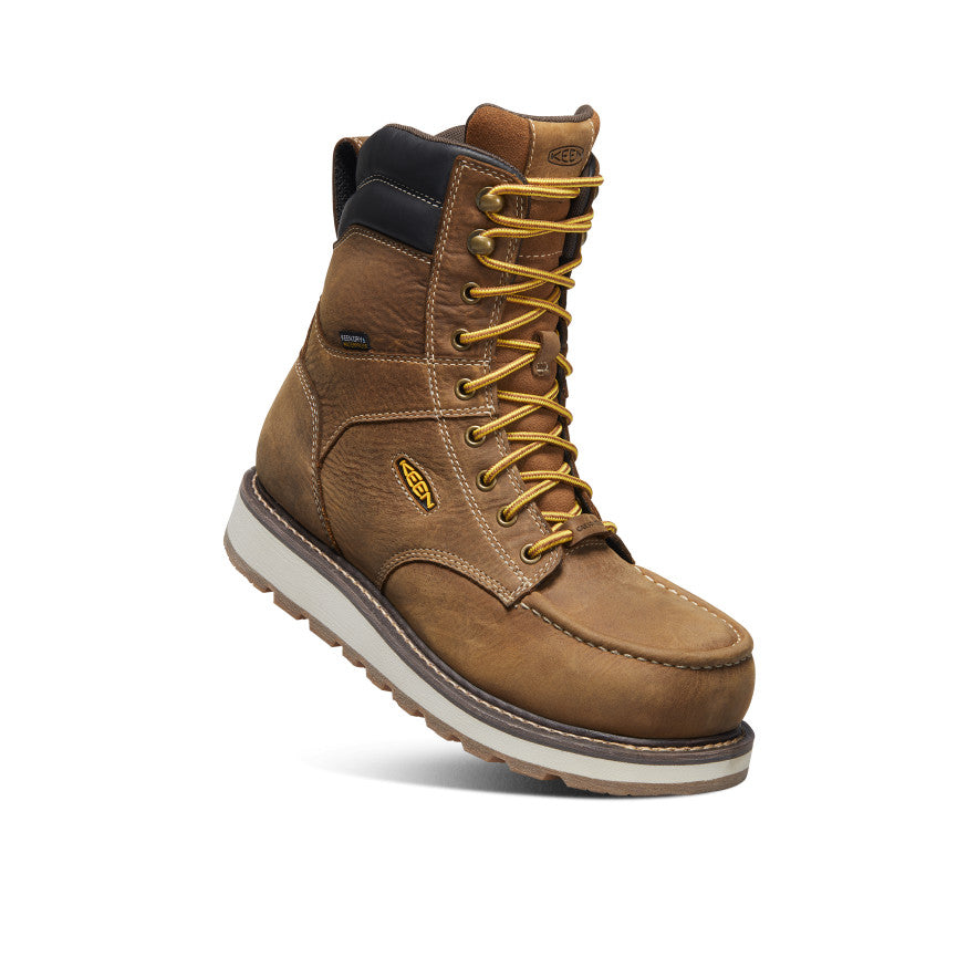 Keen Near Me | Men's Cincinnati 8" Waterproof Boot (Carbon Toe) Belgian/Sandshell