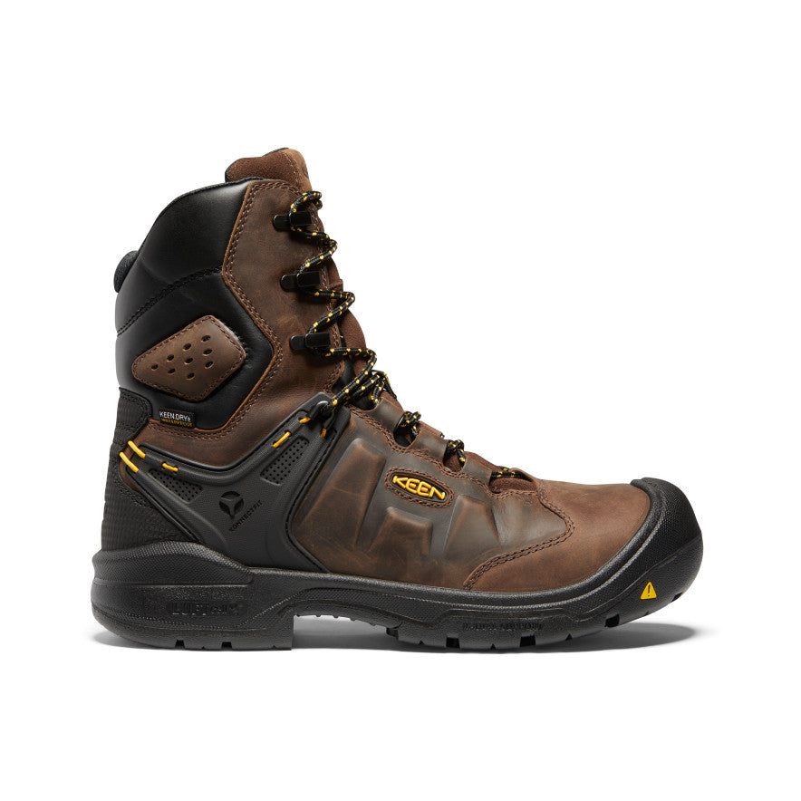 Keen Popular style | Men's Dover 8" Waterproof Boot (Carbon Toe) Dark Earth/Black