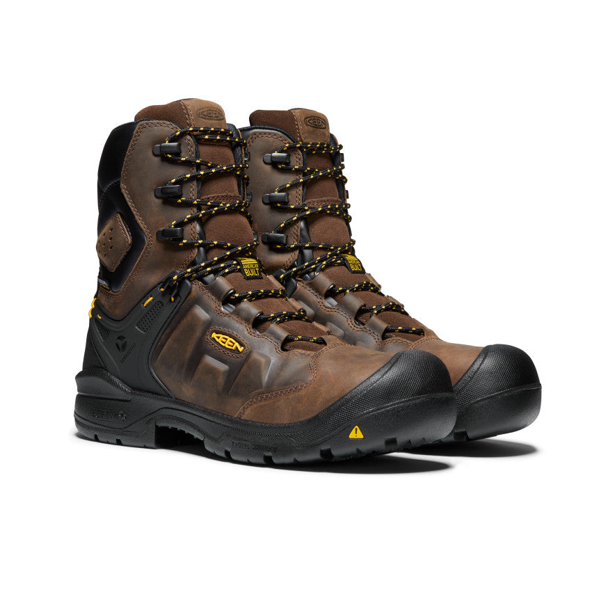 Keen Popular style | Men's Dover 8" Waterproof Boot (Carbon Toe) Dark Earth/Black