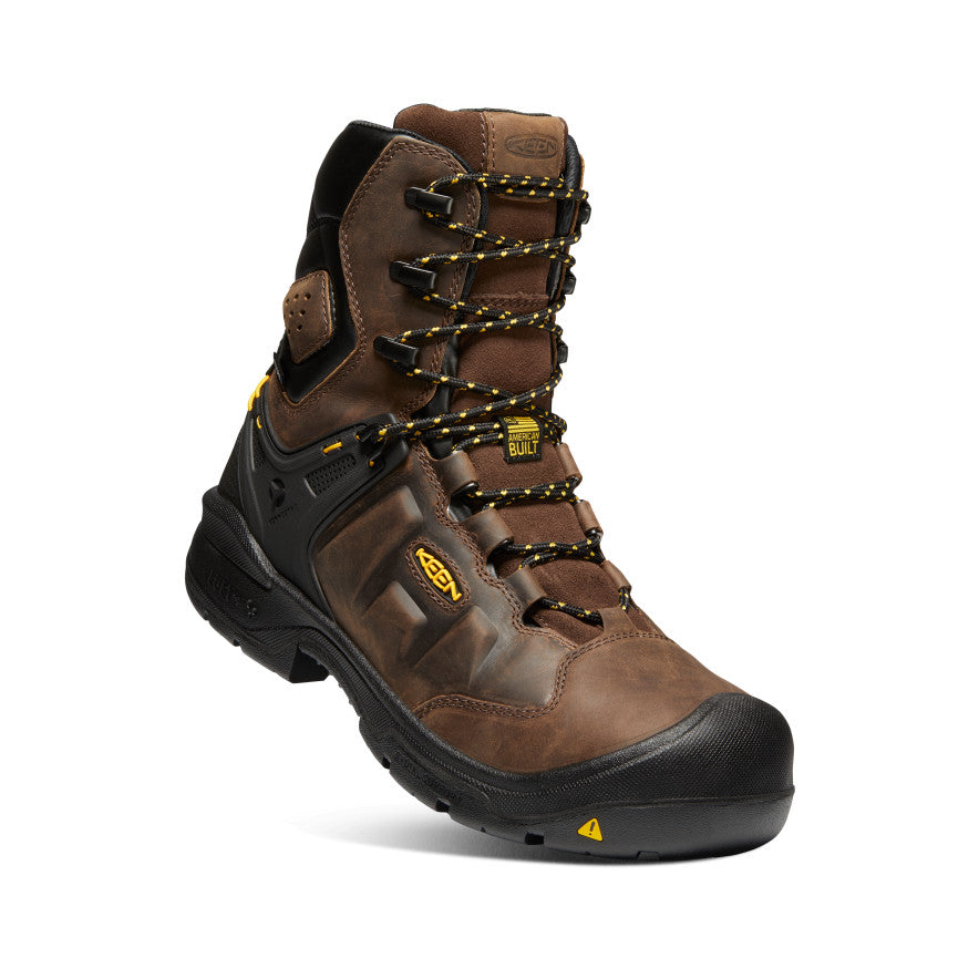 Keen Popular style | Men's Dover 8" Waterproof Boot (Carbon Toe) Dark Earth/Black