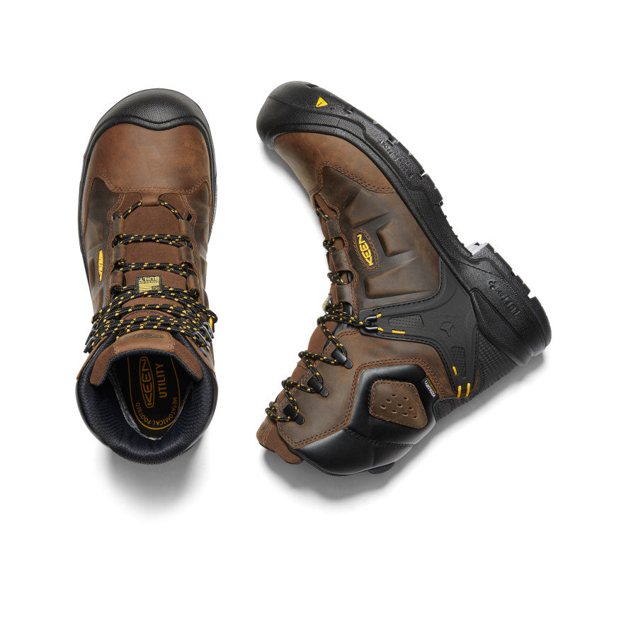 Keen Popular style | Men's Dover 8" Waterproof Boot (Carbon Toe) Dark Earth/Black