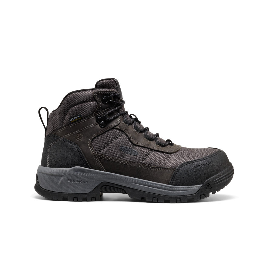 Keen | Men's Skokie Waterproof Work Boot (Carbon Toe) Magnet/Black