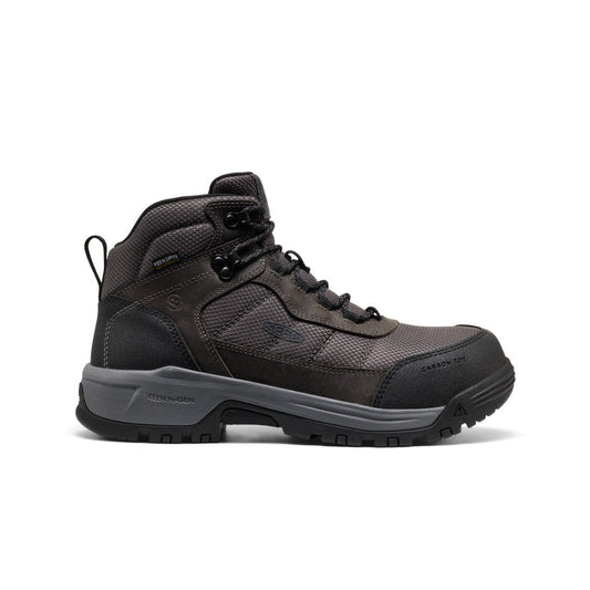 Keen | Men's Skokie Waterproof Work Boot (Carbon Toe) Magnet/Black