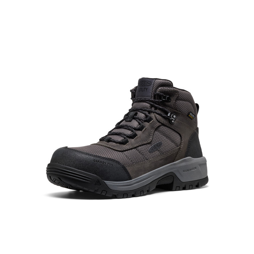 Keen | Men's Skokie Waterproof Work Boot (Carbon Toe) Magnet/Black