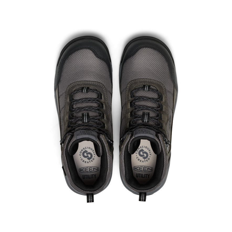Keen | Men's Skokie Waterproof Work Boot (Carbon Toe) Magnet/Black