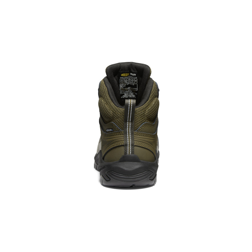 Keen Online | Men's Reno Mid Waterproof (Carbon Toe) Dark Olive/Black