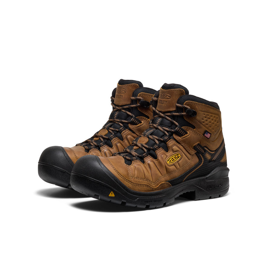 Keen Sale | Men's Targhee IV Waterproof Work Boot (Soft Toe) Belgian/Black