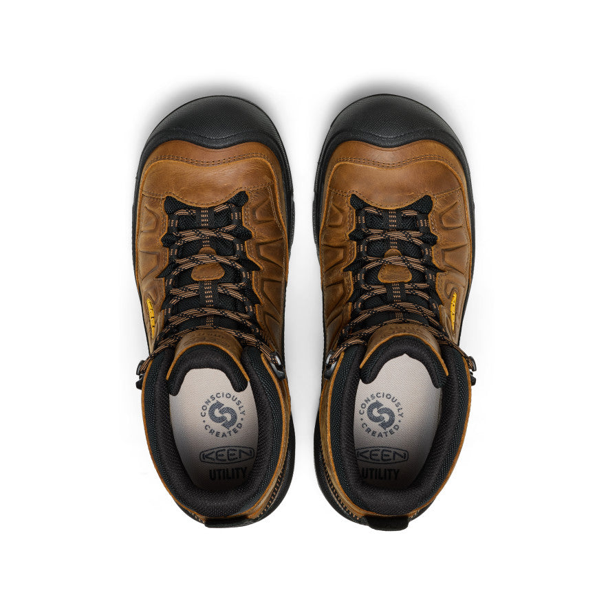 Keen Sale | Men's Targhee IV Waterproof Work Boot (Soft Toe) Belgian/Black