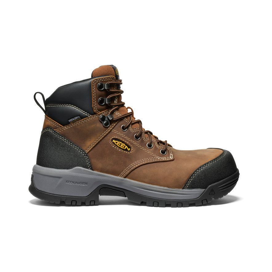 Keen Discount | Men's Evanston 6" Waterproof Boot (Carbon Toe) Bison/Black