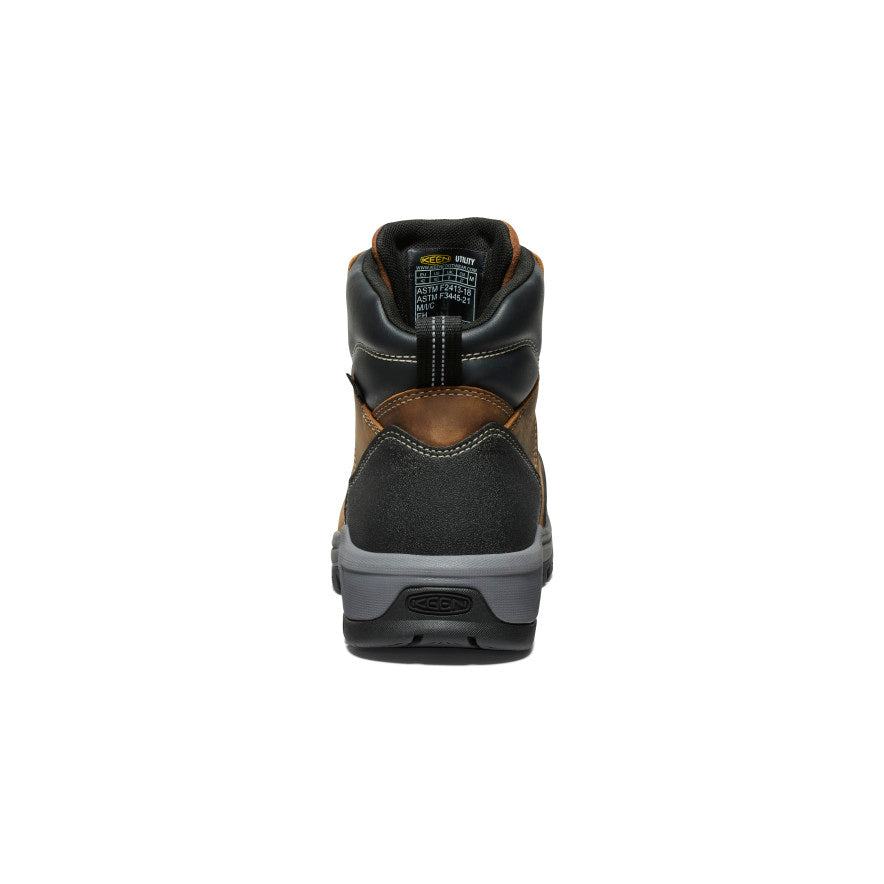 Keen Discount | Men's Evanston 6" Waterproof Boot (Carbon Toe) Bison/Black