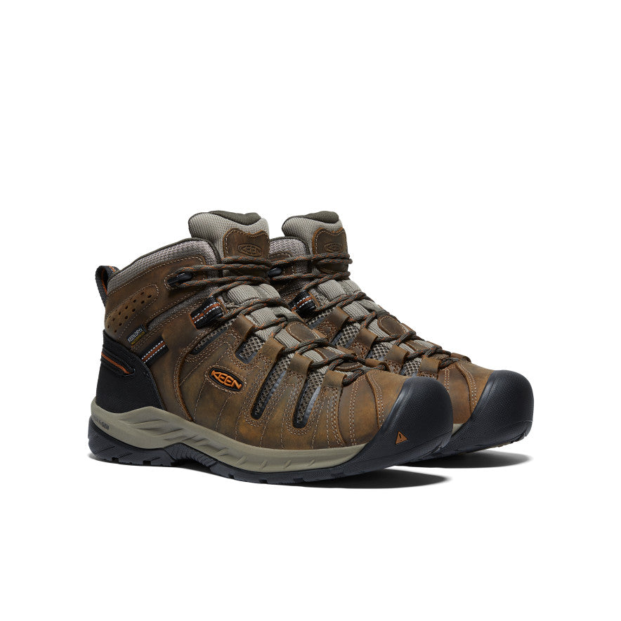 Keen On sale | Men's Flint II Waterproof Mid (Soft Toe) Black Olive/Brindle