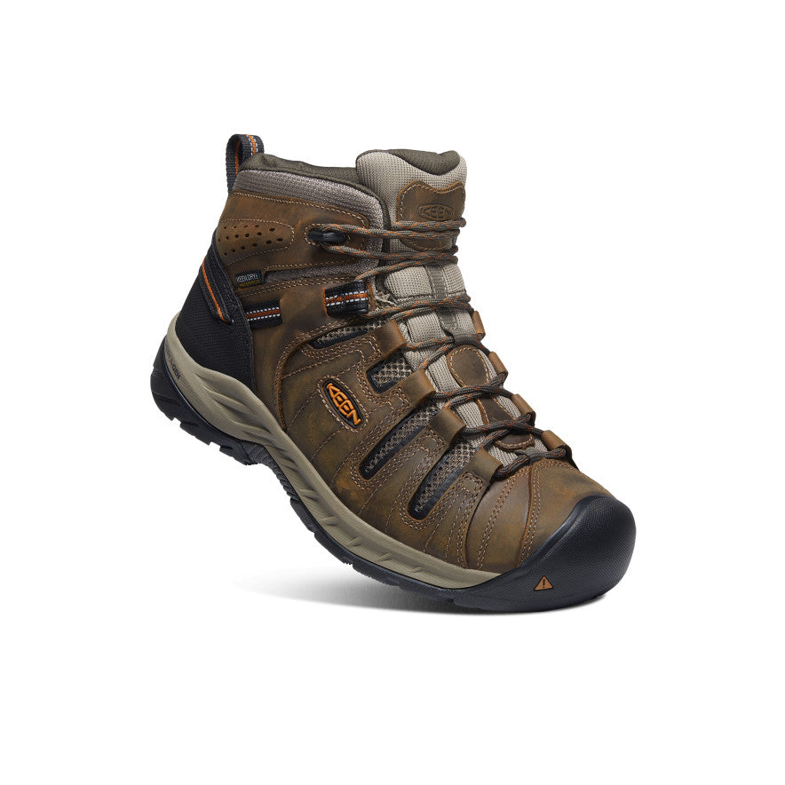 Keen On sale | Men's Flint II Waterproof Mid (Soft Toe) Black Olive/Brindle