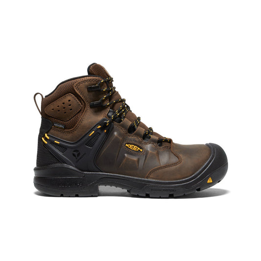 Keen US | Men's Dover 6" Waterproof (Carbon Toe) Dark Earth/Black