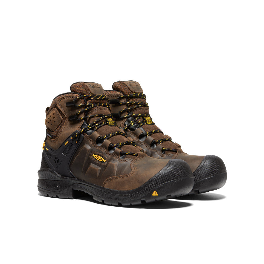 Keen US | Men's Dover 6" Waterproof (Carbon Toe) Dark Earth/Black