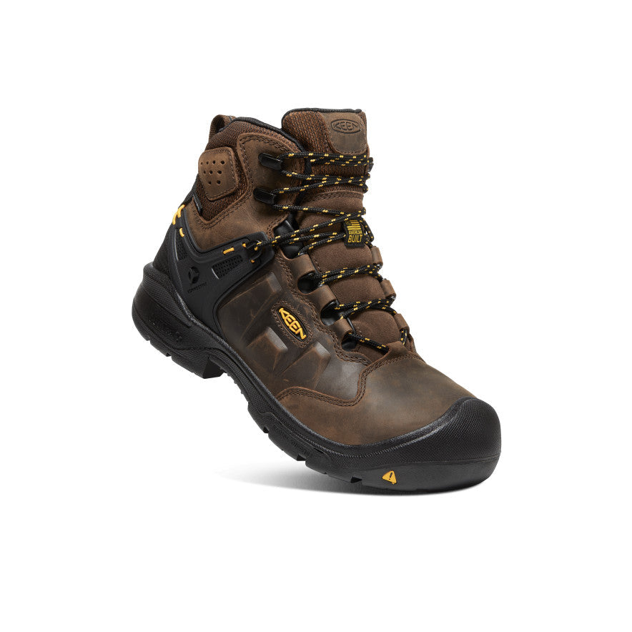 Keen US | Men's Dover 6" Waterproof (Carbon Toe) Dark Earth/Black