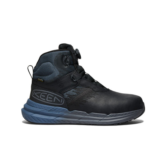 Keen | Men's Snapline RF Waterproof Boot (Carbon Toe) Vintage Indigo/Black