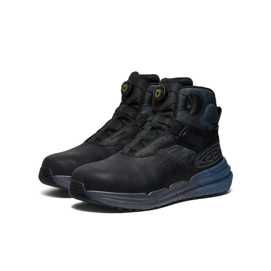 Keen | Men's Snapline RF Waterproof Boot (Carbon Toe) Vintage Indigo/Black