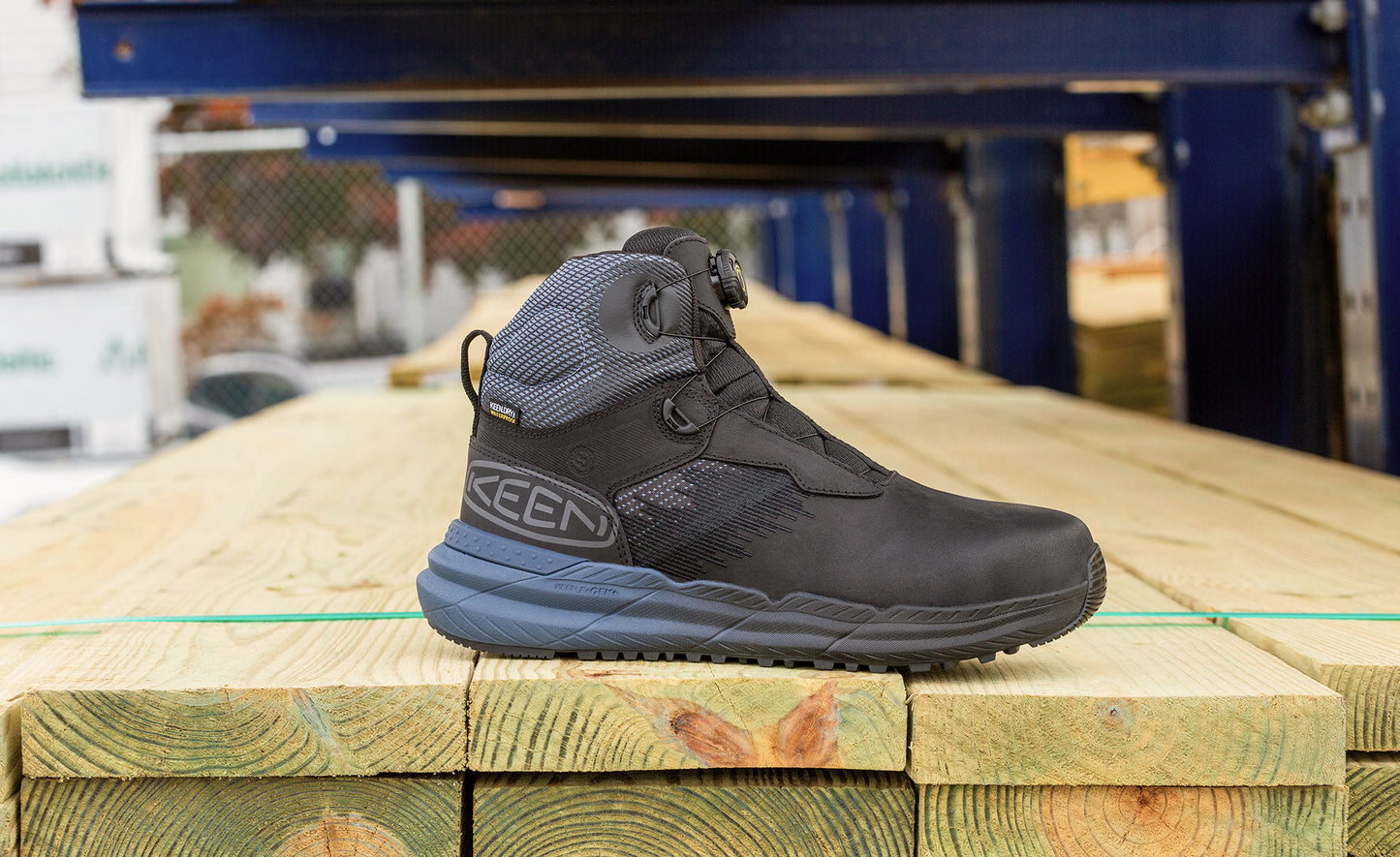 Keen | Men's Snapline RF Waterproof Boot (Carbon Toe) Vintage Indigo/Black
