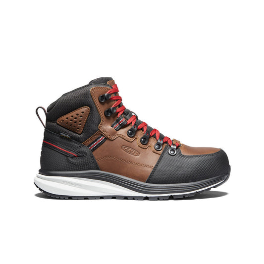 Keen Discount | Men's Red Hook Waterproof Boot (Carbon Toe) Tobacco/Black