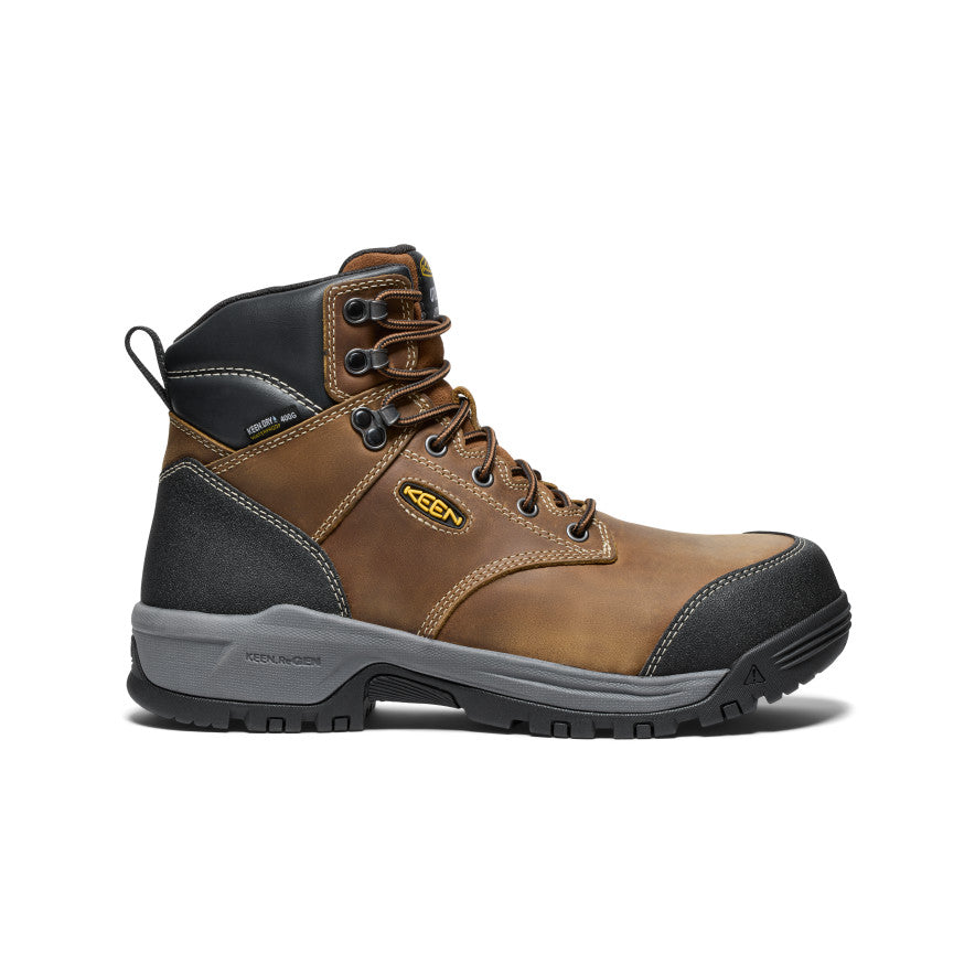 Keen On sale | Men's Evanston 6" Insulated Waterproof Boot (Carbon Toe) Bison/Black