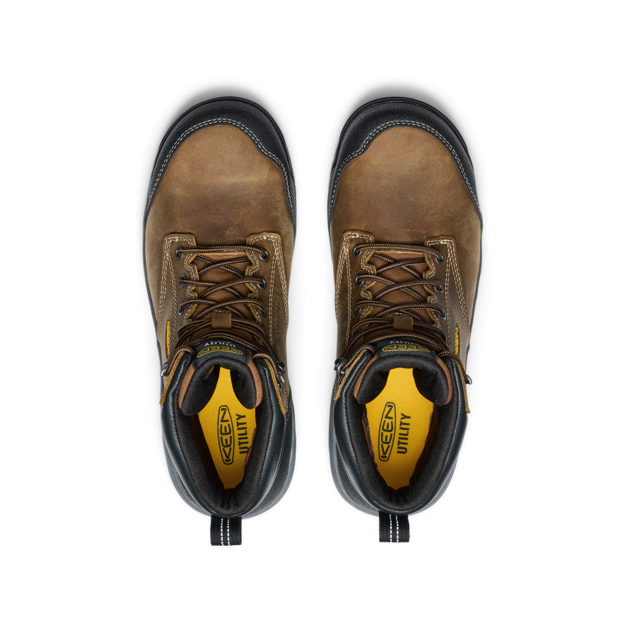 Keen On sale | Men's Evanston 6" Insulated Waterproof Boot (Carbon Toe) Bison/Black