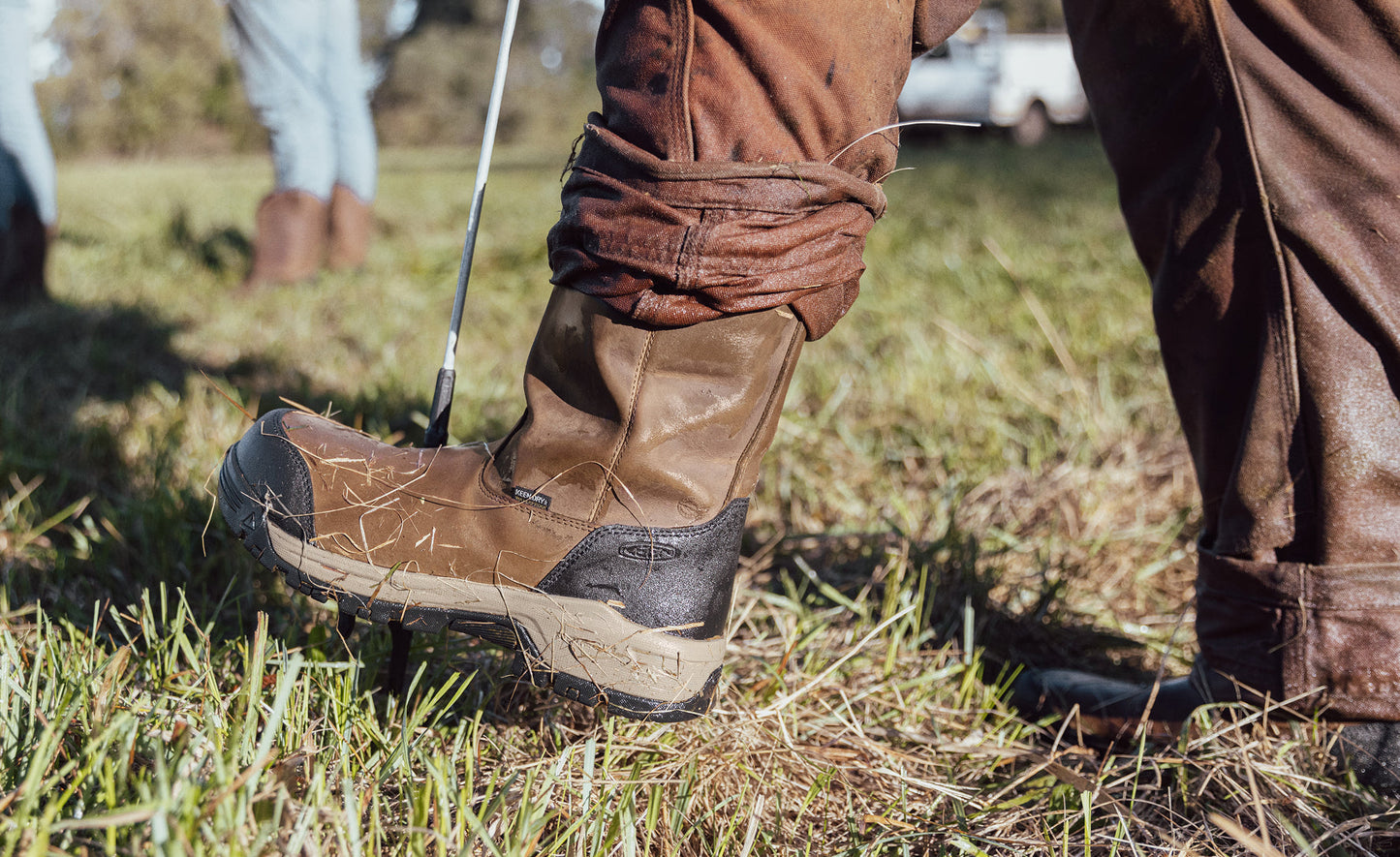 Keen Hot style | Men's Evanston Pull-On Waterproof Boot (Soft Toe) Bison/Black