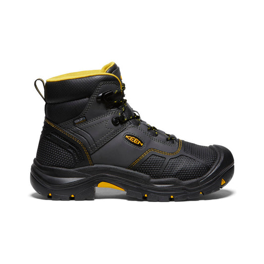 Keen Online | Men's Logandale Waterproof Boot (Steel Toe) Raven/Black
