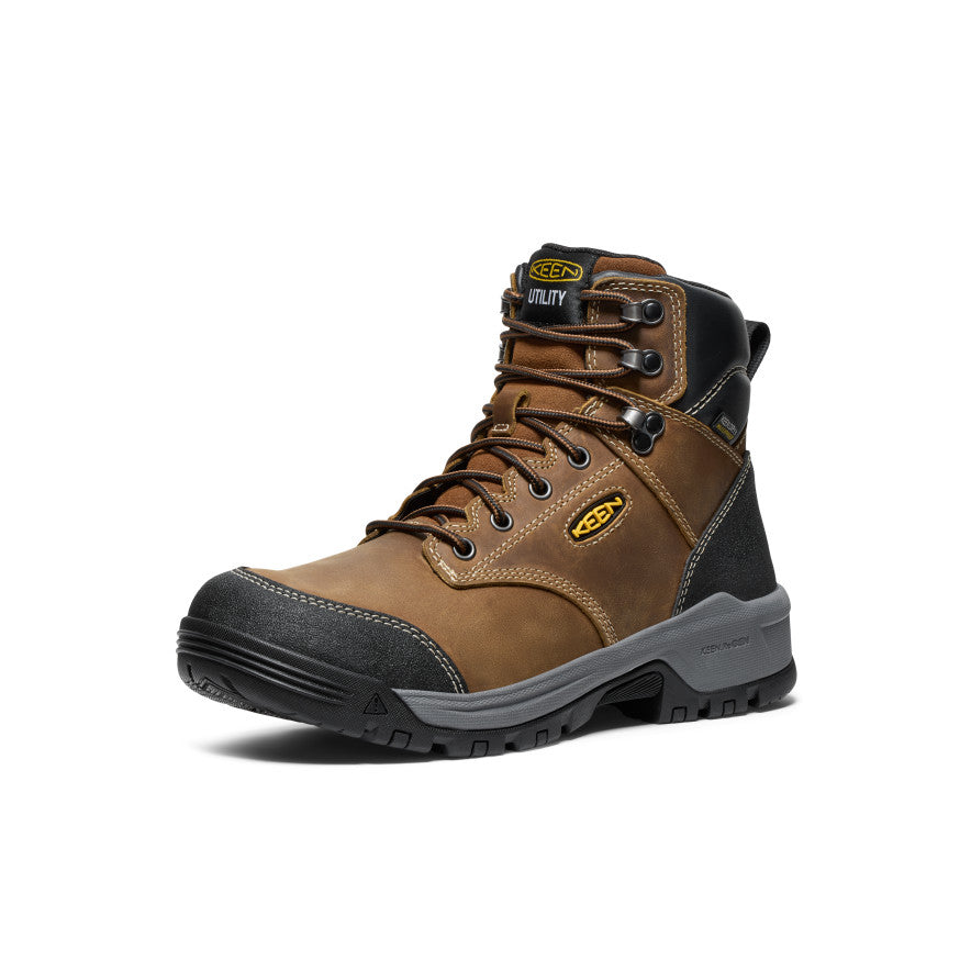 Keen On sale | Men's Evanston 6" Waterproof Boot (Soft Toe) Bison/Black