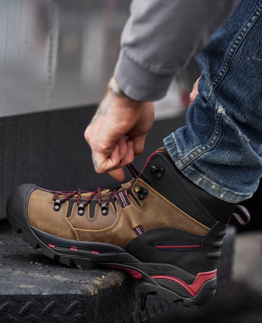 Keen US | Men's Pittsburgh 6" Waterproof Boot (Steel Toe) Bison