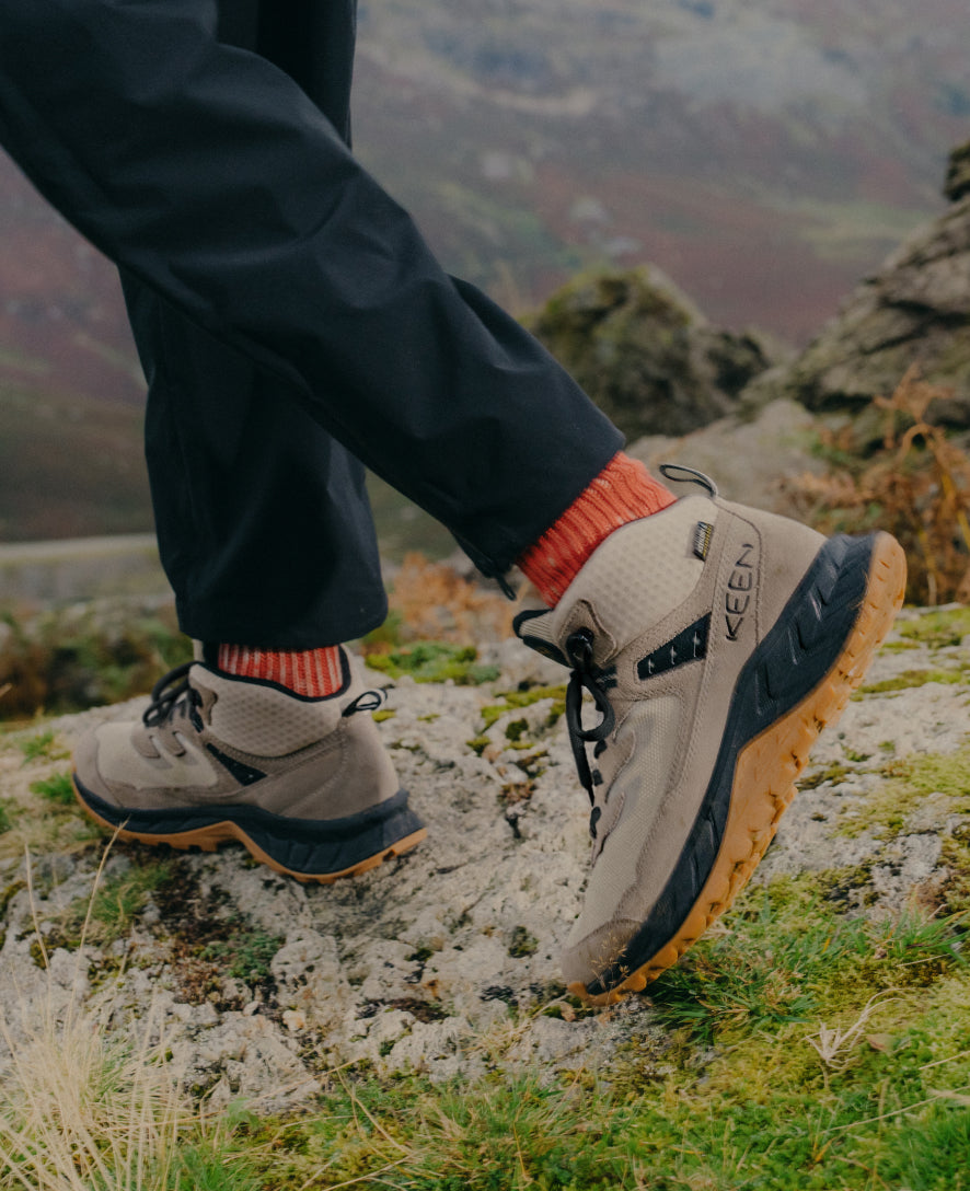 Keen Popular style | Men's Hightrail Waterproof Wide Hiking Boot Brindle/Oak Buff