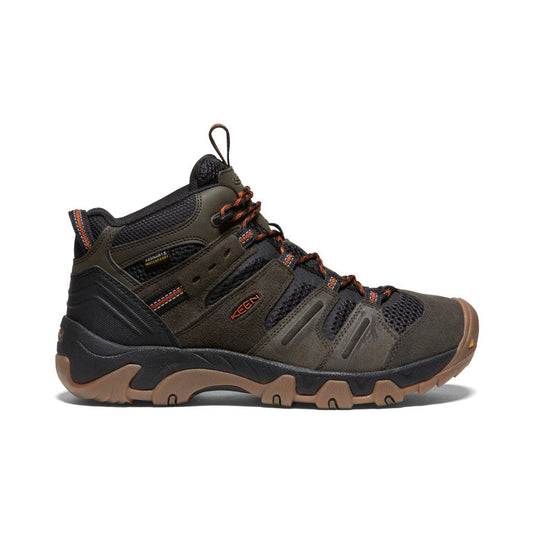 Keen | Men's Headout Waterproof Hiking Boot Black Olive/Fossil Orange
