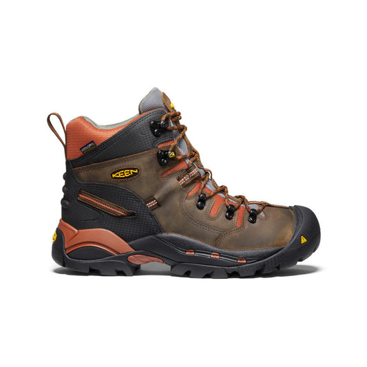 Keen US | Men's Pittsburgh 6" Waterproof Boot (Soft Toe) Cascade Brown/Bombay Brown