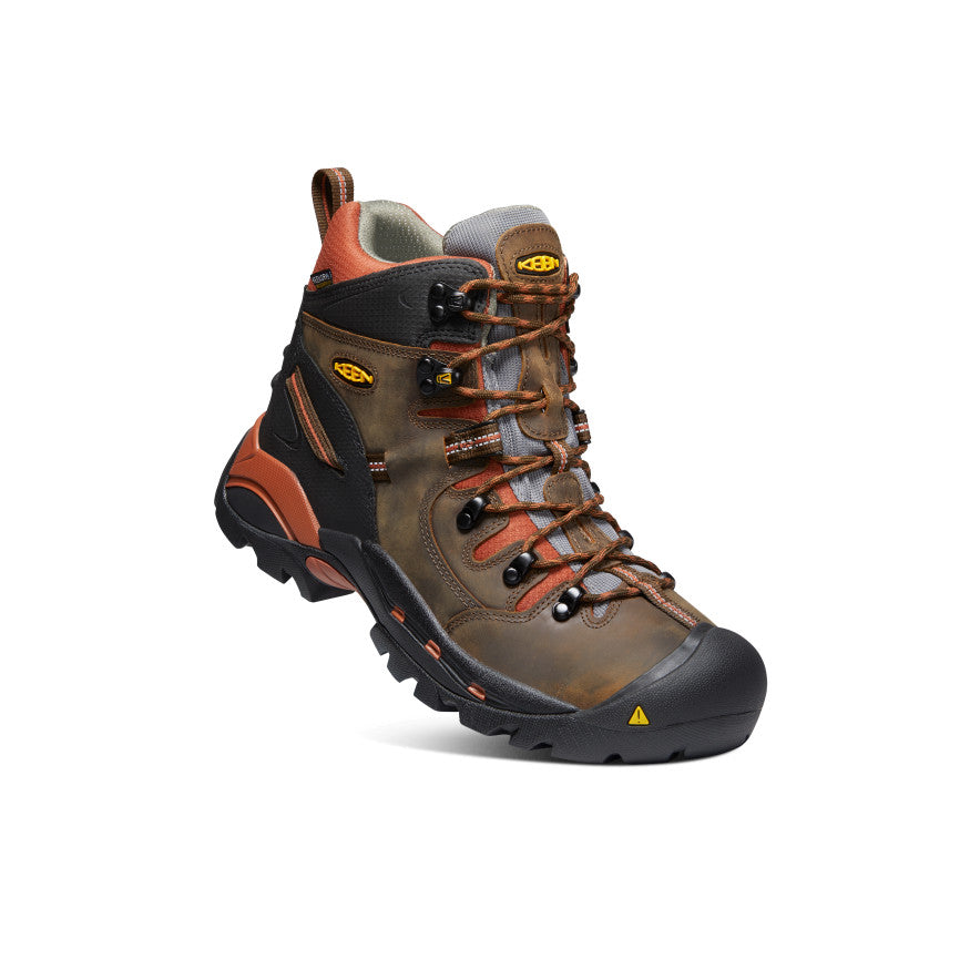 Keen US | Men's Pittsburgh 6" Waterproof Boot (Soft Toe) Cascade Brown/Bombay Brown