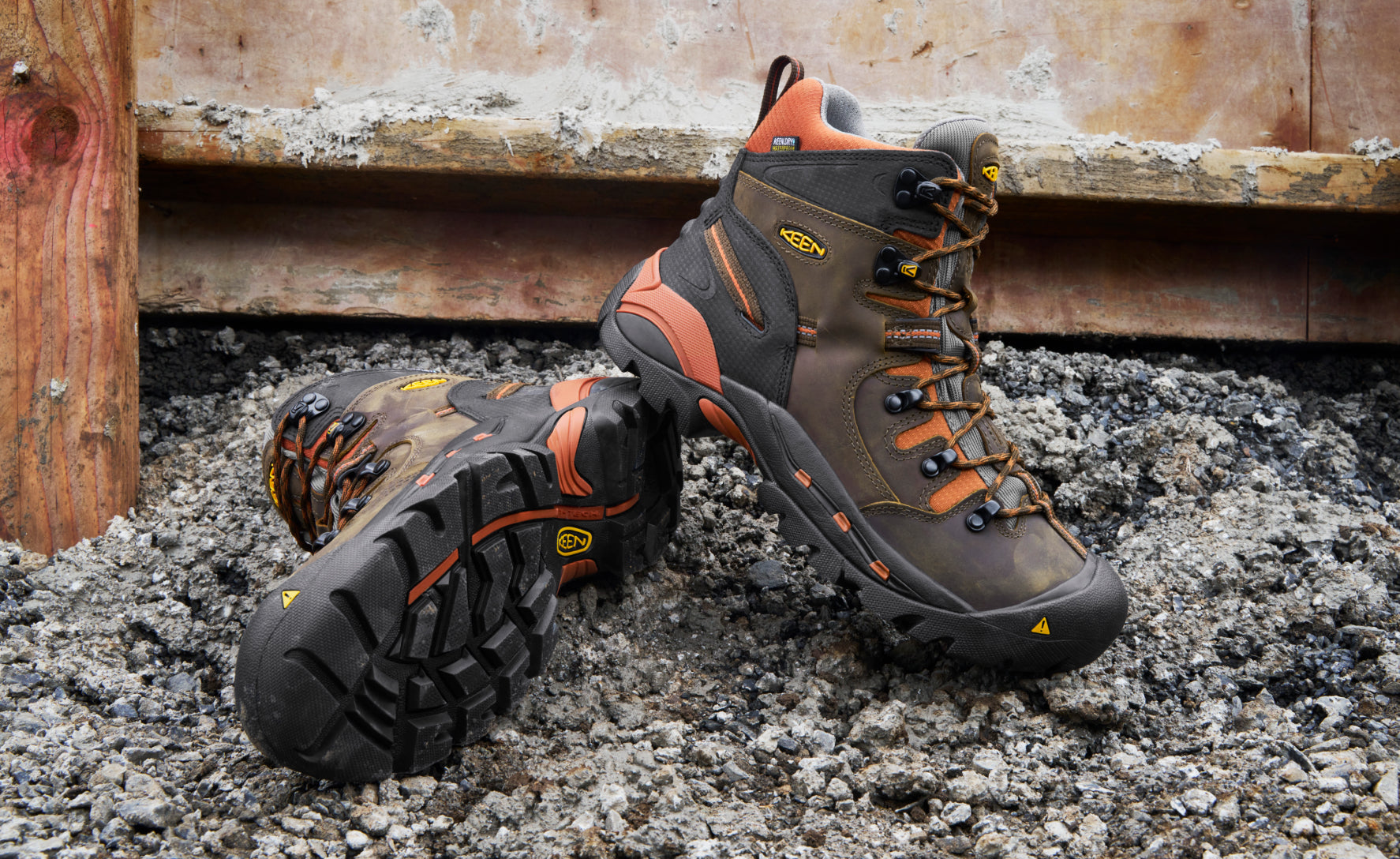 Keen US | Men's Pittsburgh 6" Waterproof Boot (Soft Toe) Cascade Brown/Bombay Brown