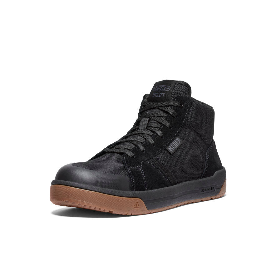 Keen On sale | Men's Kenton Mid Work Shoe (Carbon Toe) Black/Gum