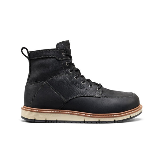 Keen US | Men's San Jose 6" Boot (Aluminum Toe) Black/Caramel Cafe
