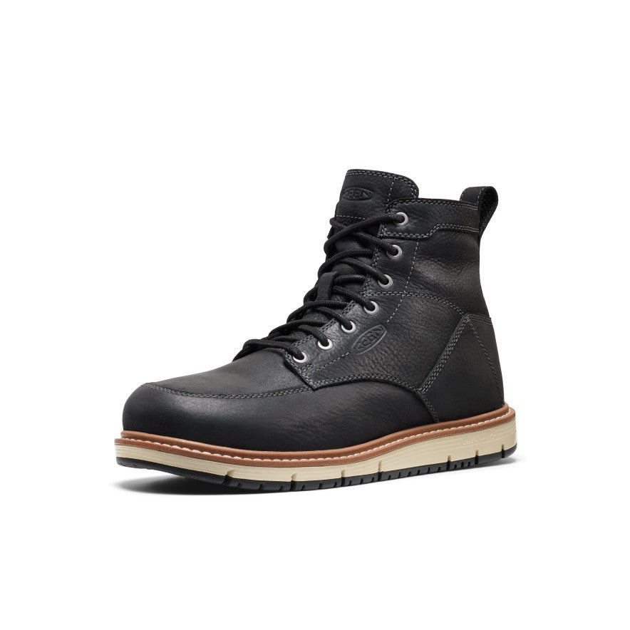 Keen US | Men's San Jose 6" Boot (Aluminum Toe) Black/Caramel Cafe
