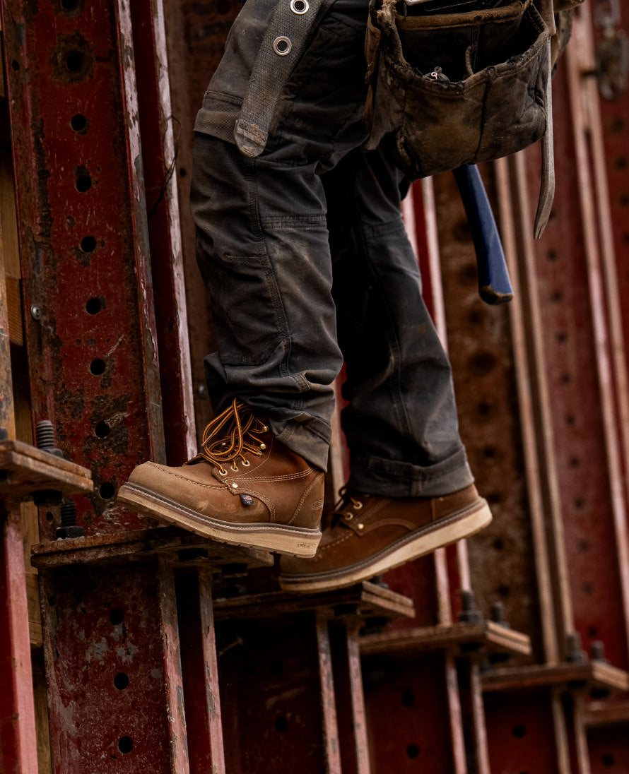 Keen Sale | Men's Liberty 6" Boot (Soft Toe) Leather Brown/Birch