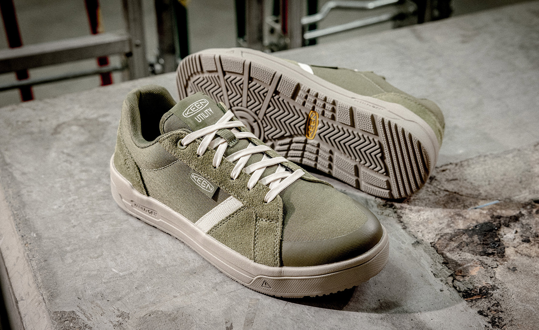 Keen Hot style | Men's Kenton Work Shoe (Soft Toe) Winter Moss/Birch