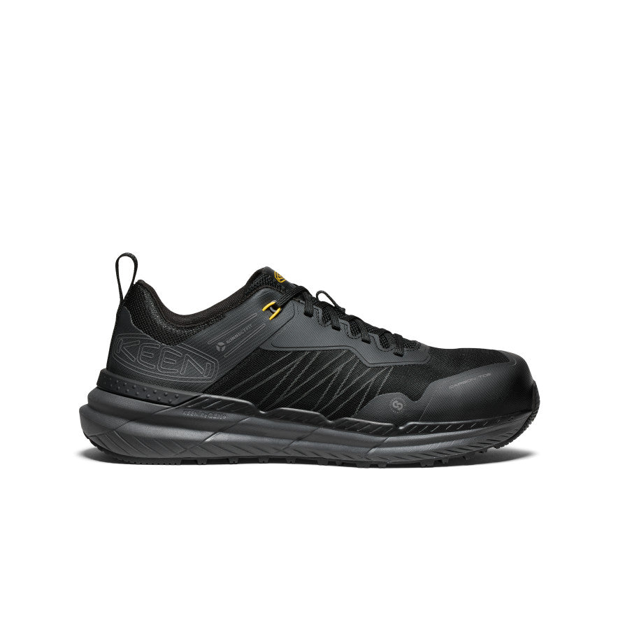 Keen New | Men's Speedworks Work Sneaker (Carbon Toe) Black/Steel Grey