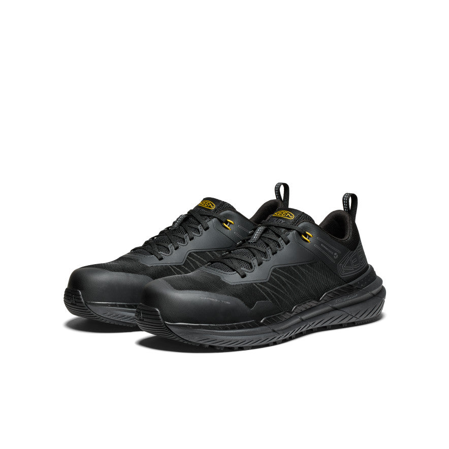 Keen New | Men's Speedworks Work Sneaker (Carbon Toe) Black/Steel Grey