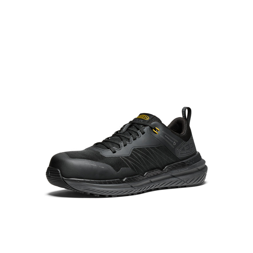 Keen New | Men's Speedworks Work Sneaker (Carbon Toe) Black/Steel Grey