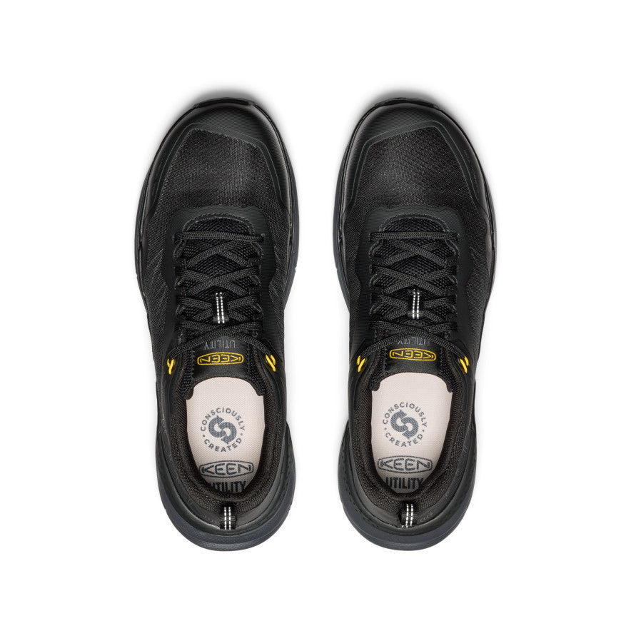 Keen New | Men's Speedworks Work Sneaker (Carbon Toe) Black/Steel Grey