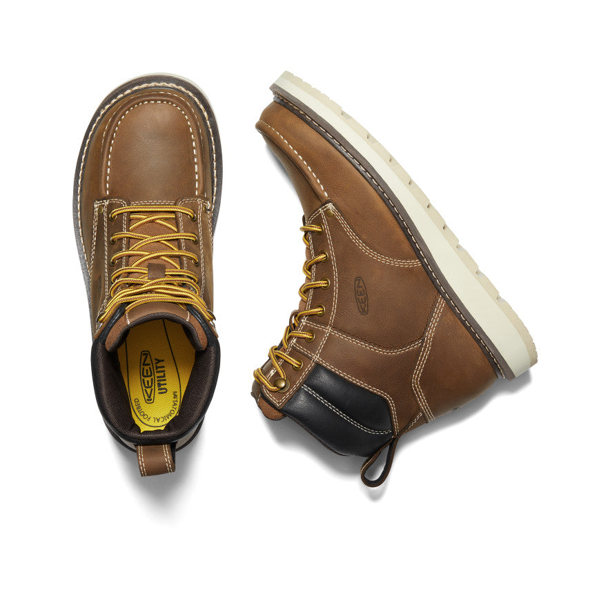 Keen US | Men's Cincinnati 6" Boot (Soft Toe) Belgian/Sandshell