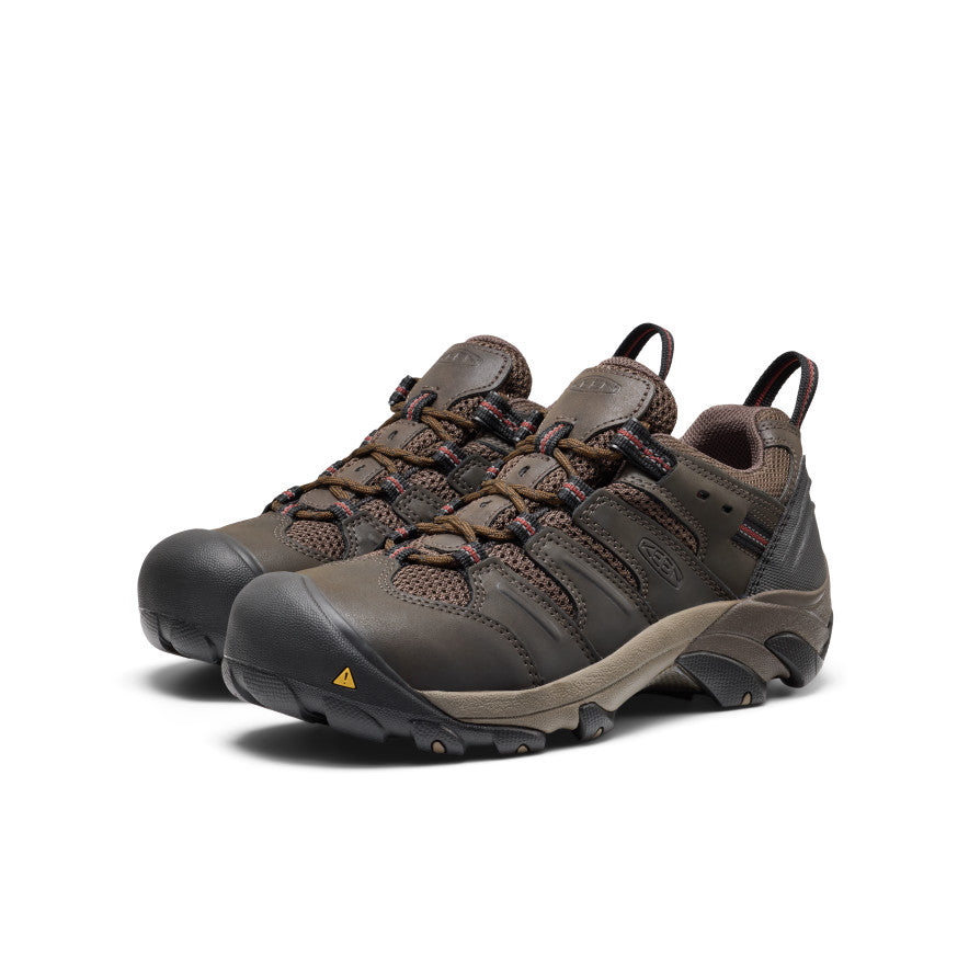 Keen Popular style | Men's Lansing Low (Steel Toe) Cascade Brown/Fired Brick
