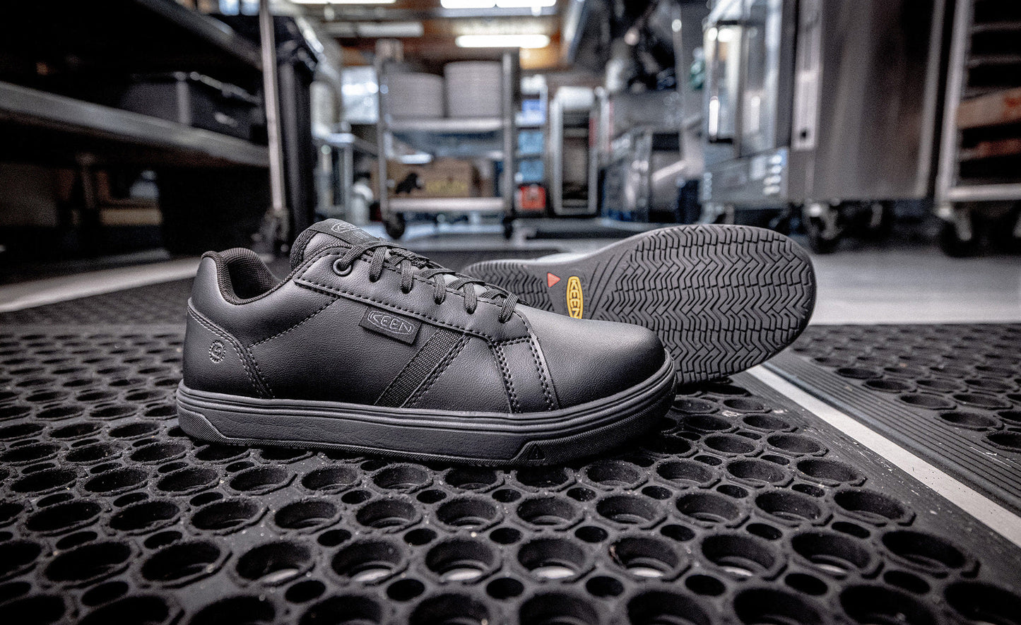 Keen | Men's Kenton WTX Work Shoe (Soft Toe) Black/Black