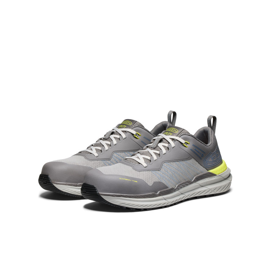 Keen New | Men's Speedworks ESD Work Sneaker (Carbon Toe) Steel Grey/Vintage Indigo