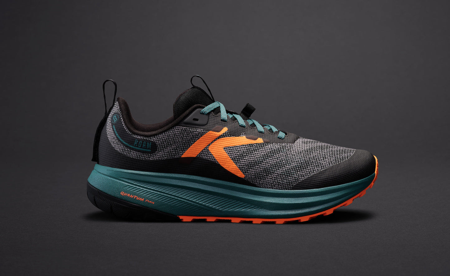 Keen | Men's Roam Trail Running Shoe Black/Orange Peel