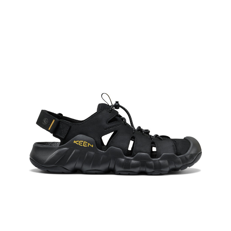 Keen US | Men's Hyperport Fisherman Leather Sandal Black/Keen Yellow