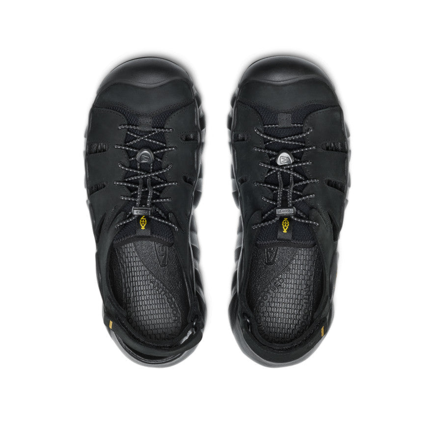 Keen US | Men's Hyperport Fisherman Leather Sandal Black/Keen Yellow